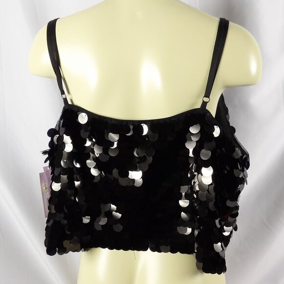 Wild Fable Cropped Paillette Sequined Tank Top NWT Size 1X - Picture 7 of 11